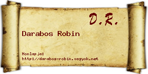 Darabos Robin névjegykártya
